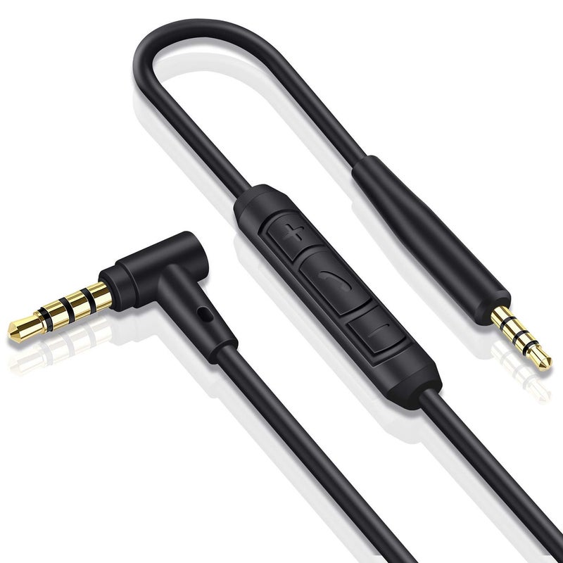 Cypher.V Replacement Aux Extension Cable Cord Wire,for Bose QuietComfort QC25 QC35 Sound Link SoundTrue On Ear Headphones with in Line Mic Volume Control (Black) - Image 5